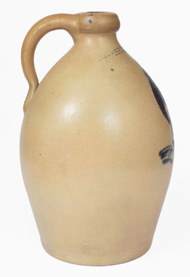Extremely Rare F. STETZENMEYER & Co. / ROCHESTER, N.Y. Stoneware Jug w/ Cobalt Game Bird