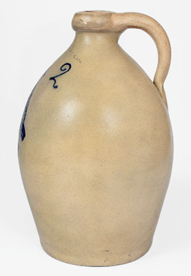Extremely Rare F. STETZENMEYER & Co. / ROCHESTER, N.Y. Stoneware Jug w/ Cobalt Game Bird