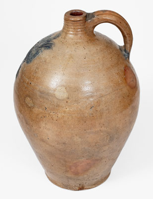 Two-Gallon Hartford, CT Stoneware Jug w/ Incised Floral Decoration