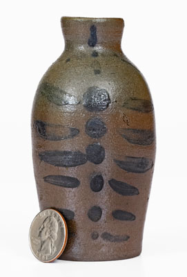 Extremely Rare Miniature Stoneware Jug attrib. Thompson Pottery, Morgantown, WV, c1860