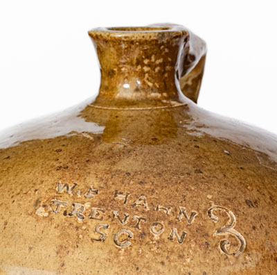 Three-Gallon W.F. HAHN / TRENTON / SC Stoneware Jug