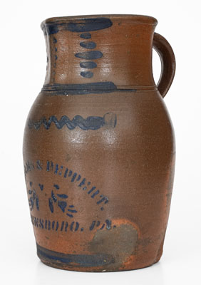 WILLIAMS & REPPERT / GREENSBORO, PA Stoneware Pitcher, circa 1885