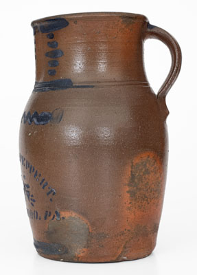 WILLIAMS & REPPERT / GREENSBORO, PA Stoneware Pitcher, circa 1885