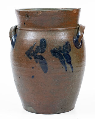 Extremely Rare E.B. HISSONG / CASSVILLE, PA Three-Gallon Stoneware Jar, c1850