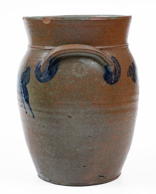 Extremely Rare E.B. HISSONG / CASSVILLE, PA Three-Gallon Stoneware Jar, c1850