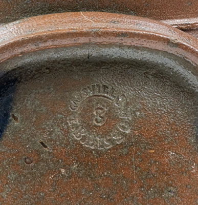 Extremely Rare E.B. HISSONG / CASSVILLE, PA Three-Gallon Stoneware Jar, c1850