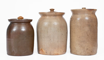 Three Central Pennsylvania Stoneware Canning Jars