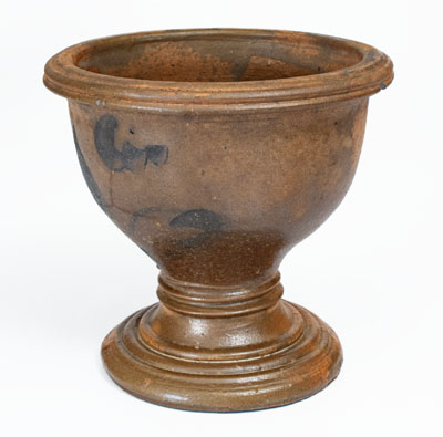 Rare Stoneware Flowerpot w/ Floral Decoration, Western PA, WV, or Ohio