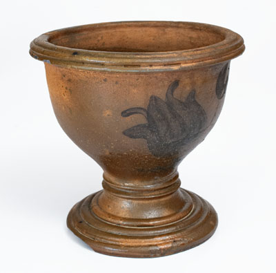 Rare Stoneware Flowerpot w/ Floral Decoration, Western PA, WV, or Ohio