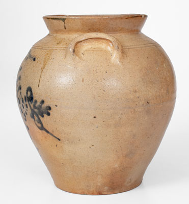 Extremely Rare G.S. ANDREWS / BROOKLYN, NY Ovoid Stoneware Jar w/ Elaborate Decoration