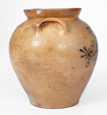 Extremely Rare G.S. ANDREWS / BROOKLYN, NY Ovoid Stoneware Jar w/ Elaborate Decoration