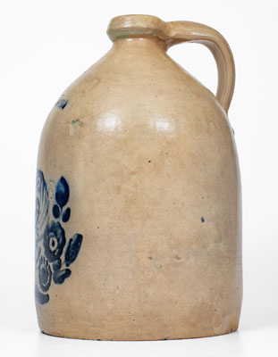 WHITES UTICA Stoneware Jug with Bold Bird and Floral Decoration
