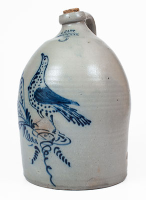 3 Gal. C. HART / SHERBURNE Stoneware Bird Jug