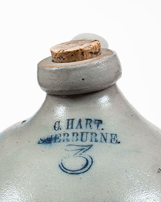 3 Gal. C. HART / SHERBURNE Stoneware Bird Jug