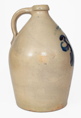 3 Gal. T. HARRINGTON / LYONS Stoneware Jug w/ Floral Decoration