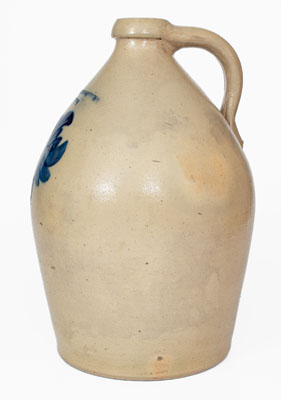 3 Gal. T. HARRINGTON / LYONS Stoneware Jug w/ Floral Decoration
