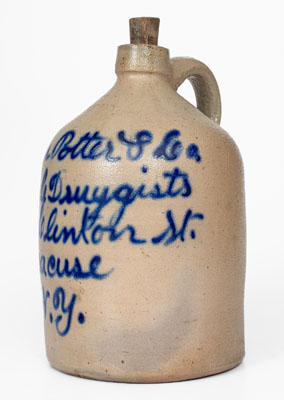 Syracuse Stoneware Advertising Jug, GEDDES, NY