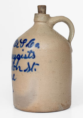Syracuse Stoneware Advertising Jug, GEDDES, NY