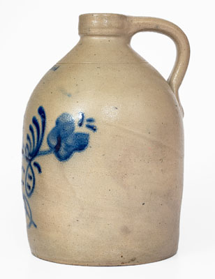 CORTLAND, New York Stoneware Jug w/ Floral Decoration