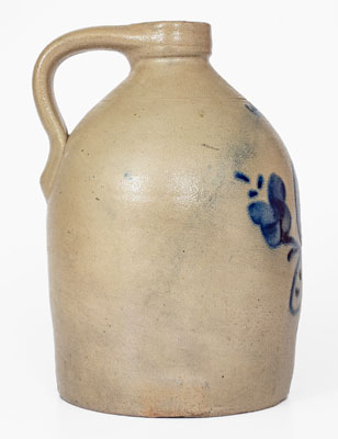 CORTLAND, New York Stoneware Jug w/ Floral Decoration