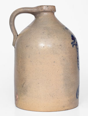 Scarce CORTLAND, New York Stoneware Jug w/ 