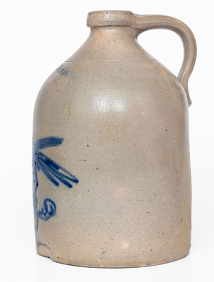 Scarce CORTLAND, New York Stoneware Jug w/ 