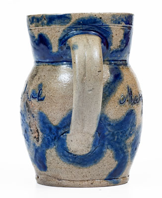 Exceedingly Rare Miniature Stoneware Presentation Pitcher attrib. Elisha Parr, Baltimore, c1820