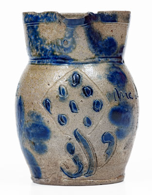 Exceedingly Rare Miniature Stoneware Presentation Pitcher attrib. Elisha Parr, Baltimore, c1820