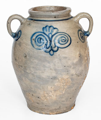Fine 18th Century Stoneware Jar, Manhattan, NY or Cheesequake, NJ