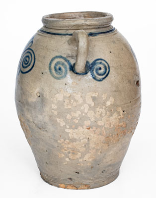 Fine 18th Century Stoneware Jar, Manhattan, NY or Cheesequake, NJ