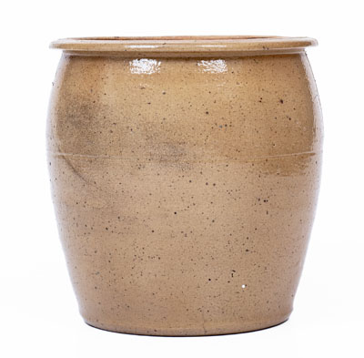 Rare SUGAR VALLEY, Pennsylvania, Stoneware Cream Jar w/ Floral Decoration