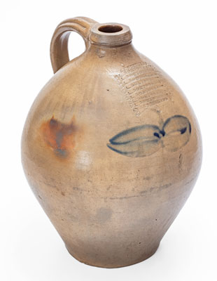 Very Rare Bennington, VT Stoneware Jug w/ Profuse L. NORTON & SON Maker s Marks