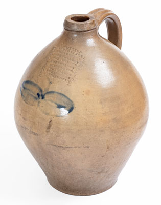 Very Rare Bennington, VT Stoneware Jug w/ Profuse L. NORTON & SON Maker s Marks
