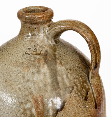 Fine J.A.C. (John A. Craven, Randolph County, NC) Stoneware Jug w/ Salt Drips