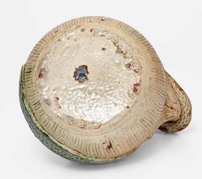 Very Rare Temperance / Snake Jug, Jacob Bachley, Anna or Texarkana Pottery, c1880