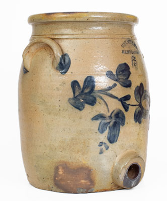 Extremely Rare M. & T. MILLER / NEWPORT, PA 3 Gal. Stoneware Water Cooler