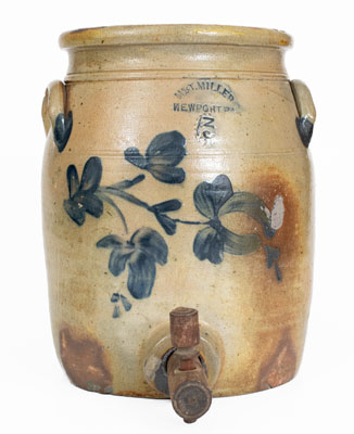 Extremely Rare M. & T. MILLER / NEWPORT, PA 3 Gal. Stoneware Water Cooler