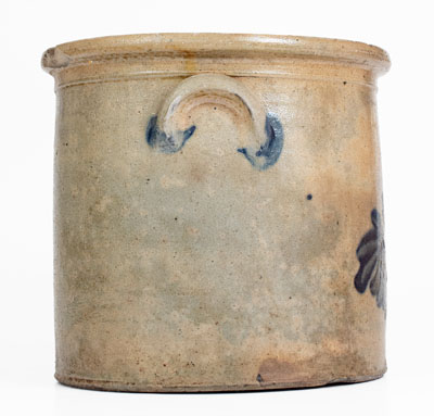 2 Gal. M. & T. MILLER / NEWPORT, PA Stoneware Crock w/ Floral Decoration