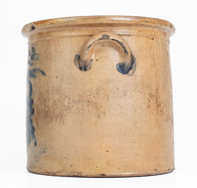 2 Gal. M. & T. MILLER / NEWPORT, PA Stoneware Crock w/ Floral Decoration