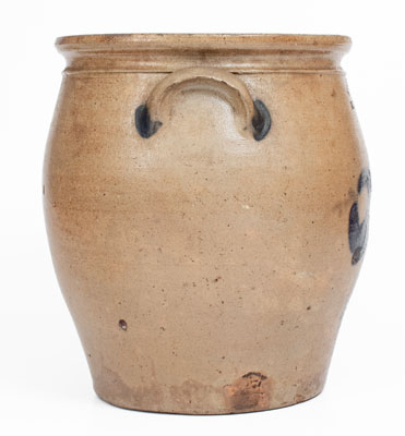 3 Gal. M. & T. MILLER / NEWPORT, PA Stoneware Jar w/ Floral Decoration