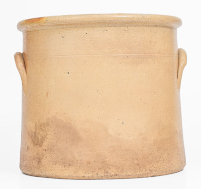 Rare J. & E. NORTON / BENNINGTON, VT Stoneware Crock w/ Cobalt House Scene