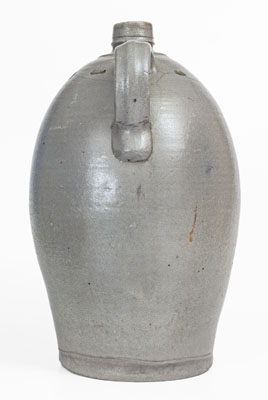 Very Rare James Hamilton & Co. / Greensboro, Pa. Stoneware Jug w/ Elaborate Stenciled Tavern Scene