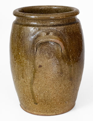Fine 1 1/2 Gal. DS (Daniel Seagle, Vale, North Carolina) Alkaline-Glazed Stoneware Jug, c1840