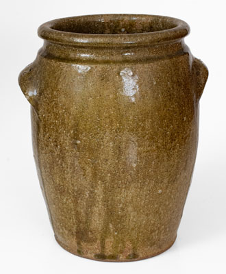 Fine 1 1/2 Gal. DS (Daniel Seagle, Vale, North Carolina) Alkaline-Glazed Stoneware Jug, c1840