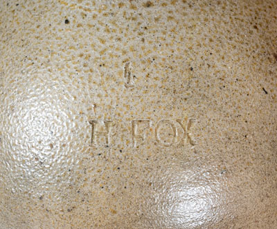 H. Fox (Himer Fox, Chatham County, NC) 1 Gal. Stoneware Jug