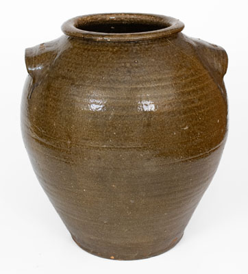 Fine 6 Gal. DS (Daniel Seagle, Vale, North Carolina) Alkaline-Glazed Stoneware Jar, c1840