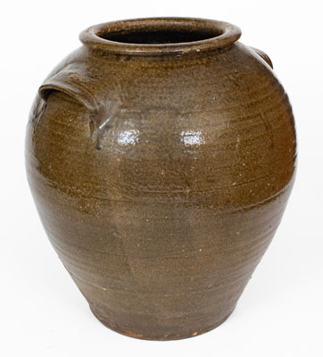 Fine 6 Gal. DS (Daniel Seagle, Vale, North Carolina) Alkaline-Glazed Stoneware Jar, c1840