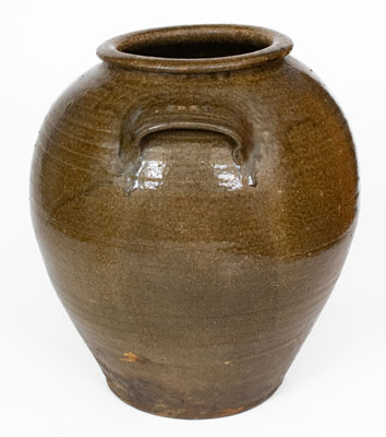 Fine 6 Gal. DS (Daniel Seagle, Vale, North Carolina) Alkaline-Glazed Stoneware Jar, c1840