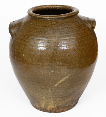 Fine 6 Gal. DS (Daniel Seagle, Vale, North Carolina) Alkaline-Glazed Stoneware Jar, c1840