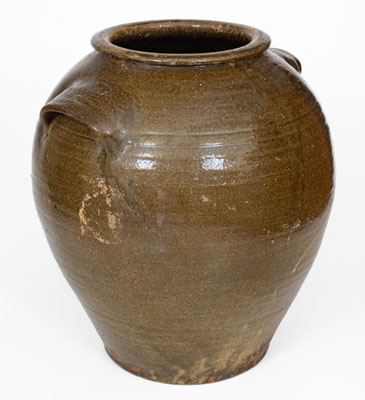 Fine 6 Gal. DS (Daniel Seagle, Vale, North Carolina) Alkaline-Glazed Stoneware Jar, c1840
